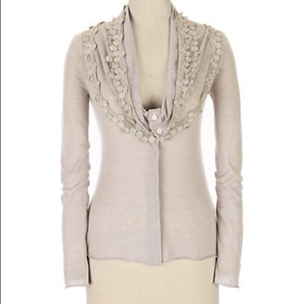 Anthropologie knitted & knotted cowl neck Cardigan